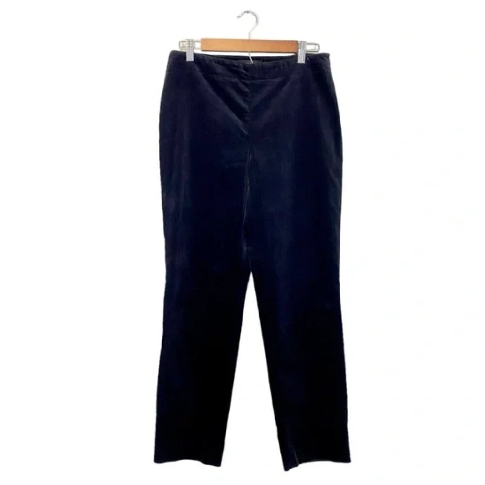 Talbots Black Corduroy Pants Classic Side Zip Slim, Size 4